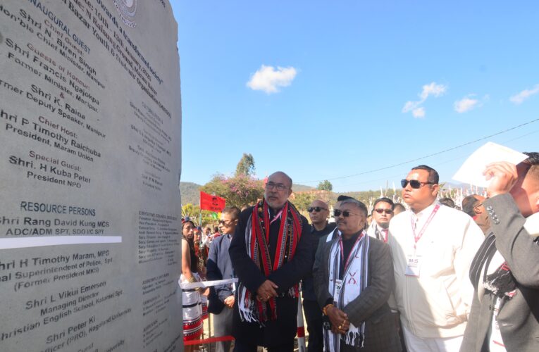 CM N. BIREN SINGH INAUGURATES AND LAY FOUNDATION STONES ON VARIOUS PROJECTS IN SENAPATI
