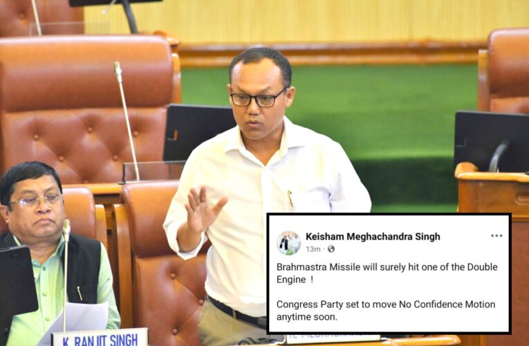 Manipur Congress to Move No-Confidence Motion, Targets ‘Double Engine’ Government