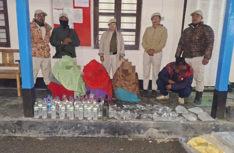 Four Liquor Sellers Arrested in Thoubal, 49 Liters of Illicit Liquor Seized