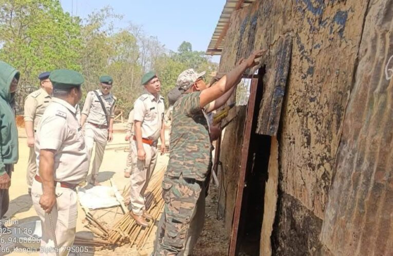 Officials Dismantle Illegal Structure in Chingkheiching Reserve Forest