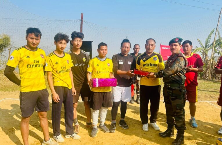 Assam Rifles Organises Friendly Volleyball Match with Locals in Ukhrul District