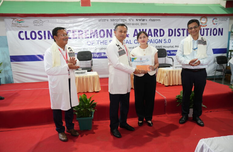 Special Campaign 5.0 Concludes Successfully at RIMS, Imphal