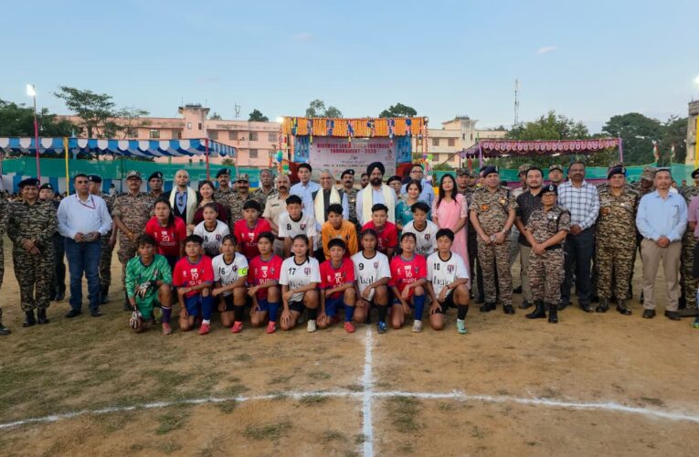 DGP Rajiv Singh Inaugurates Bishnupur Girls Football Tournament 2025 under ‘Sports for Peace and Development’